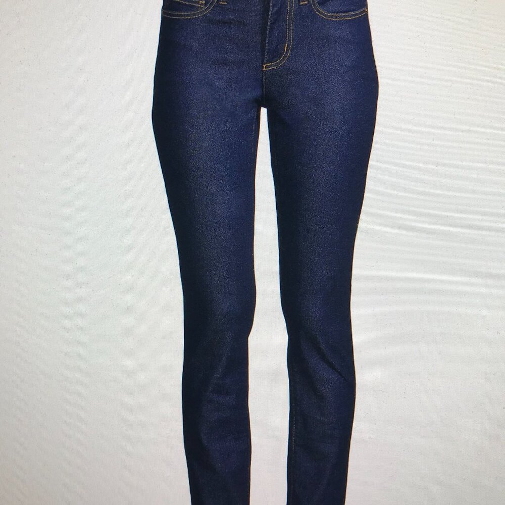 LandsEnd dark denim blue jeans, Size 2, straight leg